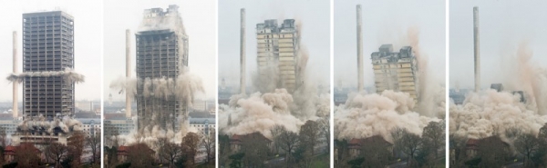 В Германии взорвали 116-метровый небоскреб
