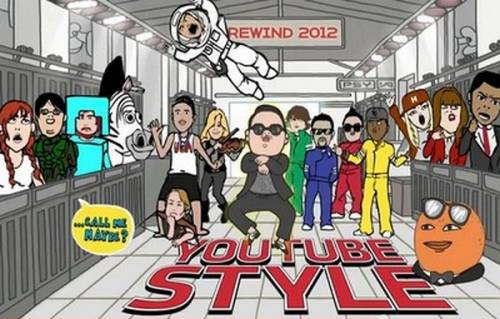 Пародийный видео-микс лучших роликов 2012 года в YouTube
