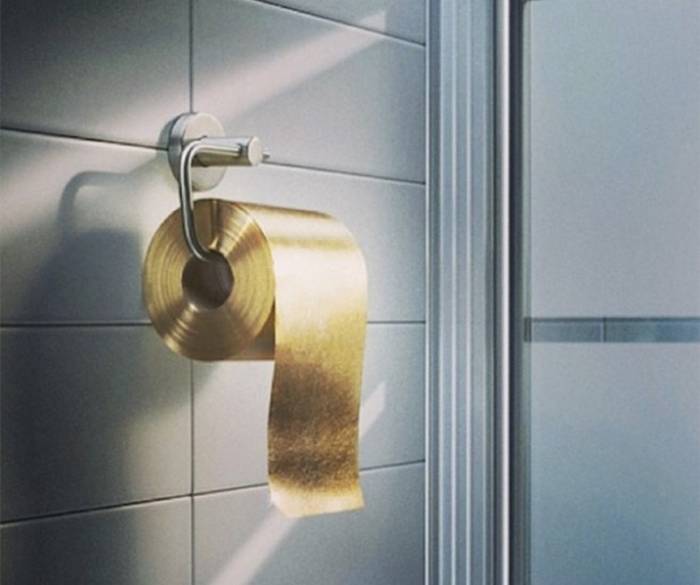 В Австралии в продаже появилась золотая туалетная бумага
