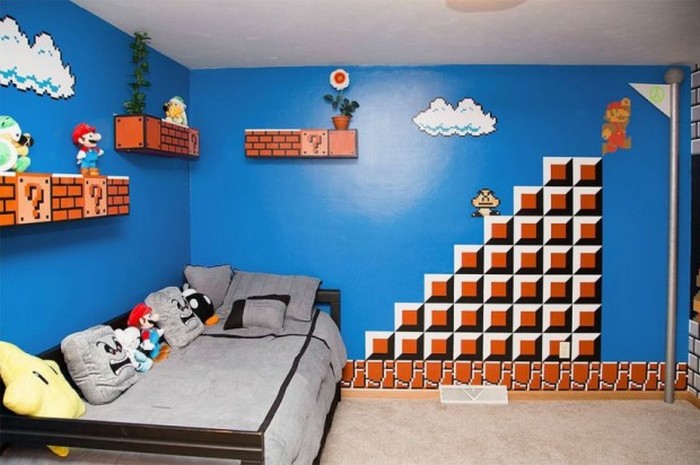Дочка хотела комнату в стиле Марио… она ее получила ( фото + видео )
