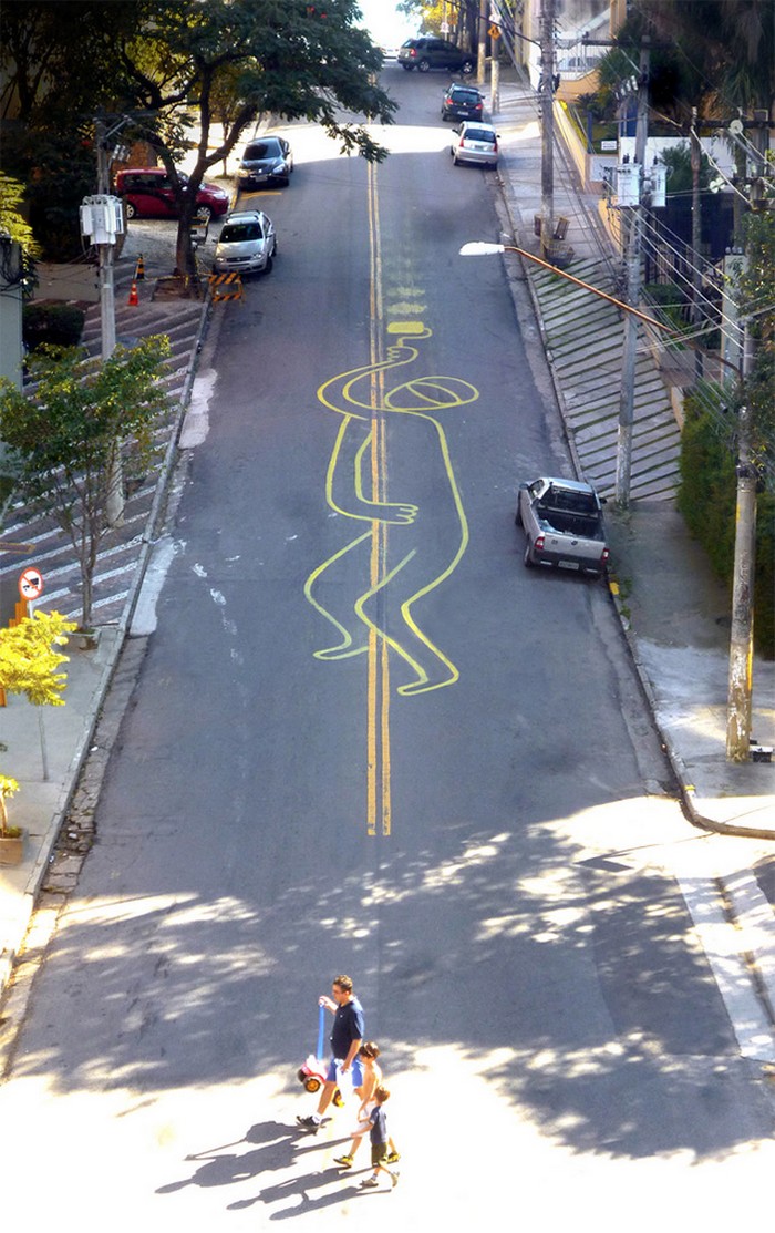 Позитивный стрит арт на улицах Сао-Пауло
