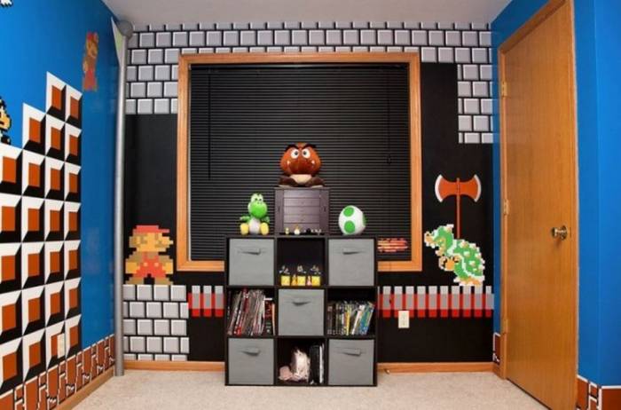 Дочка хотела комнату в стиле Марио… она ее получила ( фото + видео )
